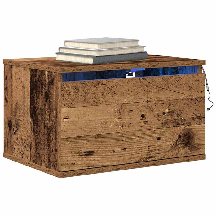 Noptieră suspendată Lemn vechi 50 x 36 x 30 cm Lemn compozit - WALTI WALTI