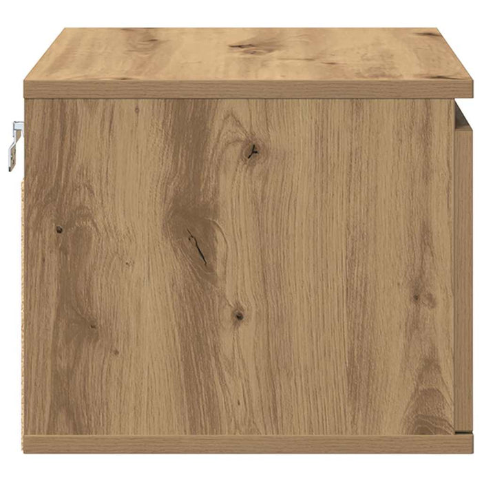 Noptieră suspendată cu sertar Stejar Artizanal 50 x 36 x 30 cm - WALTI WALTI