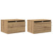 Noptieră suspendată 2 pcs Stejar Artizanal 50 x 36 x 30 cm - WALTI WALTI