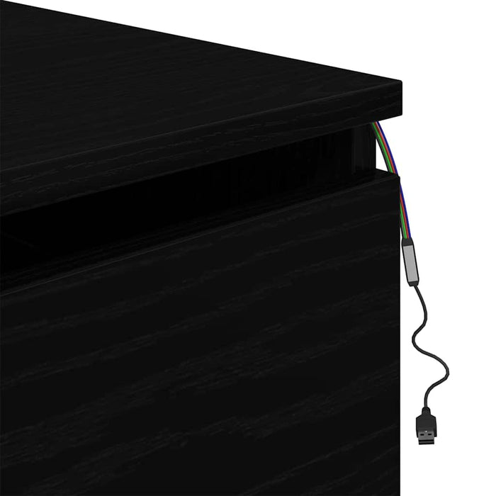Noptieră suspendată Stejar Negru 50 x 36 x 30 cm Lemn compozit - WALTI WALTI