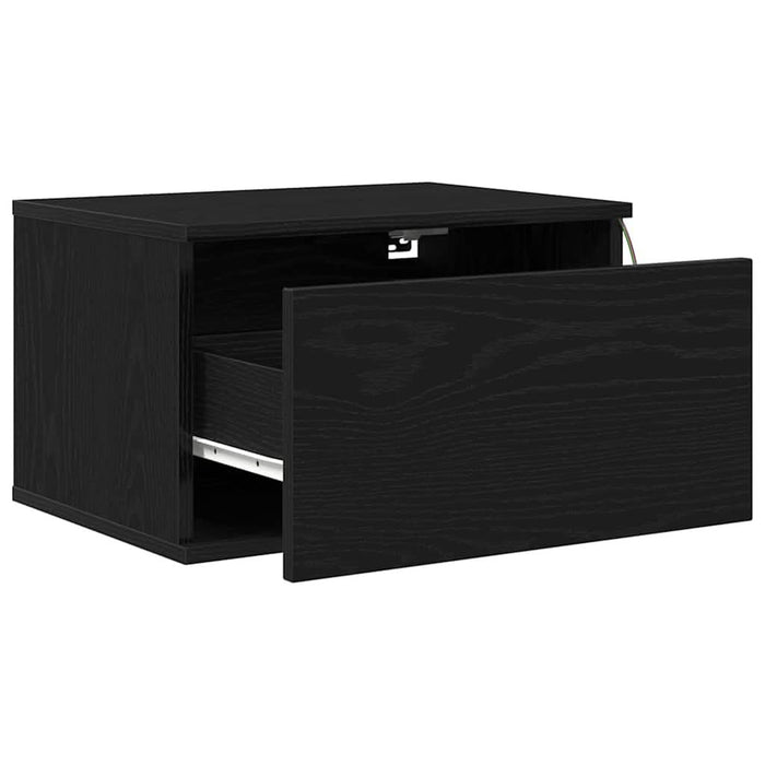 Noptieră suspendată 2 pcs Stejar Negru 50 x 36 x 30 cm - WALTI WALTI