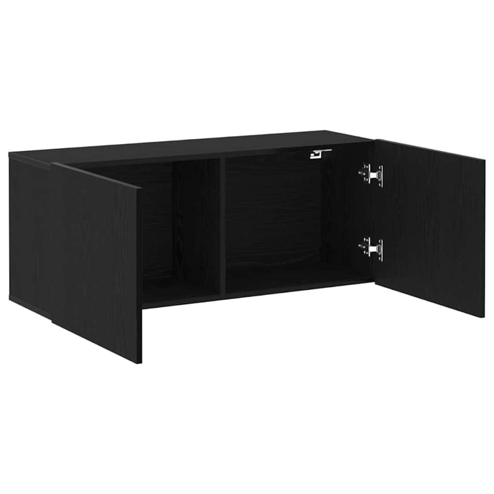 Set comodă TV Stejar Negru 100 x 30 x 41 cm Lemn compozit - WALTI WALTI