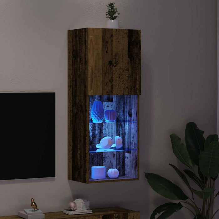 Set comodă TV Lemn Vechi 40,5 x 30 x 102 cm Lemn compozit - WALTI WALTI