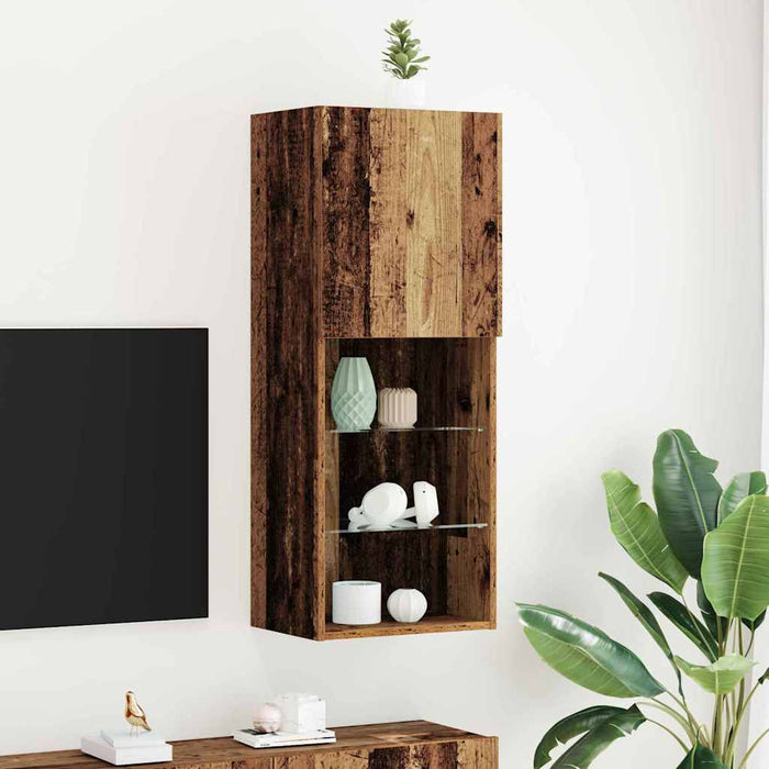 Set comodă TV Lemn Vechi 40,5 x 30 x 102 cm Lemn compozit - WALTI WALTI