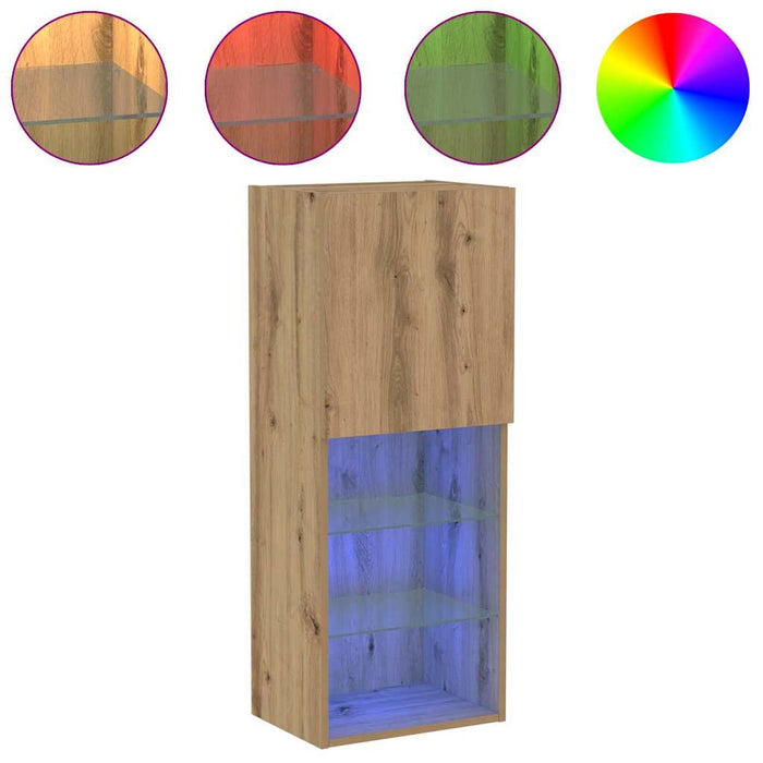 Set comodă TV Stejar Artizanal 40,5 x 30 x 102 cm Lemn compozit - WALTI WALTI