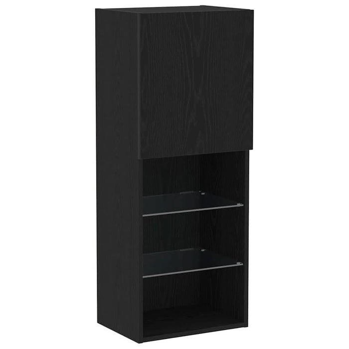 Set comodă TV Stejar Negru 40,5 x 30 x 102 cm Lemn compozit - WALTI WALTI