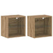 Raft suspendat 2 pcs Maro 40 x 28.5 x 40 cm Lemn compozit - WALTI WALTI