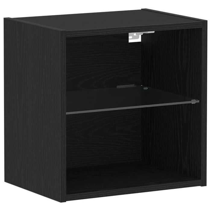 Raft suspendat cu raft Negru 40 x 28.5 x 40 cm Lemn compozit - WALTI WALTI