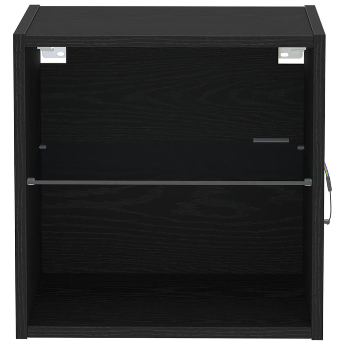 Raft suspendat cu raft Negru 40 x 28.5 x 40 cm Lemn compozit - WALTI WALTI