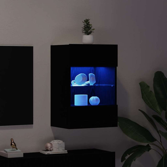 Cabinet TV 2 pcs Negru 40 x 30 x 60.5 cm Lemn compozit - WALTI WALTI