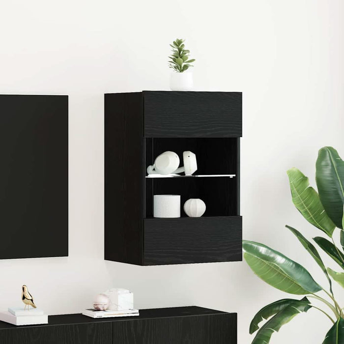 Cabinet TV 2 pcs Negru 40 x 30 x 60.5 cm Lemn compozit - WALTI WALTI
