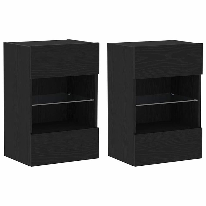 Cabinet TV 2 pcs Negru 40 x 30 x 60.5 cm Lemn compozit - WALTI WALTI