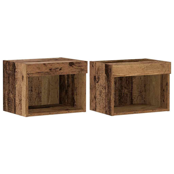 Set comodă TV 2 pcs Lemn Vechi 40 x 30 x 30 cm Lemn compozit - WALTI WALTI