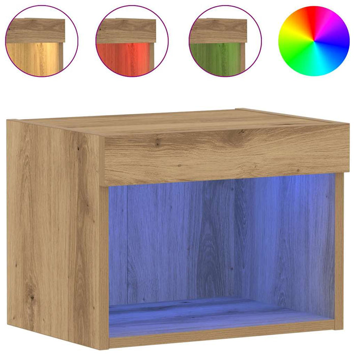 Set comodă TV Stejar Artizanal 40 x 30 x 30 cm Lemn compozit - WALTI WALTI