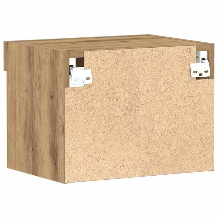 Set comodă TV Pe perete 2 pcs Stejar Artizanal 40 x 30 x 30 cm - WALTI WALTI