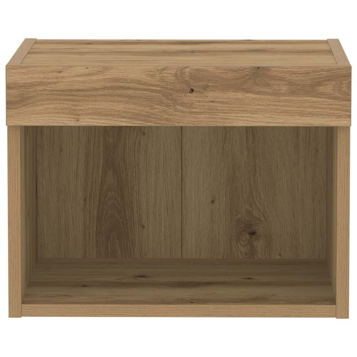 Set comodă TV Pe perete 2 pcs Stejar Artizanal 40 x 30 x 30 cm - WALTI WALTI