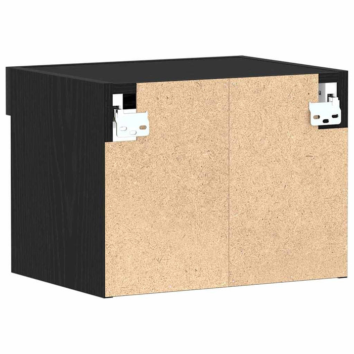 Set comodă TV Stejar Negru 40 x 30 x 30 cm Lemn compozit - WALTI WALTI