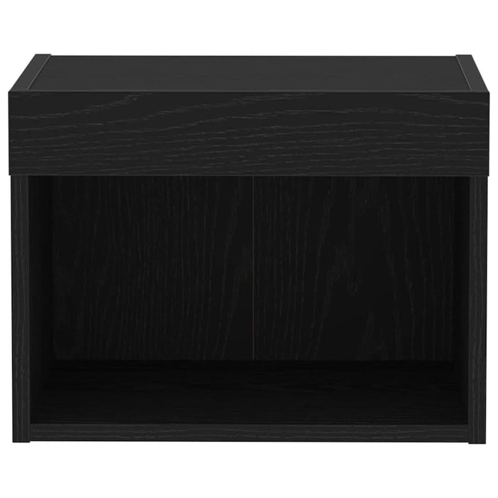Set comodă TV 2 pcs Stejar Negru 40 x 30 x 30 cm Lemn compozit - WALTI WALTI