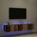 Dulap TV de perete Pe perete 2 pcs Lemn Vechi 80 x 35 x 31 cm - WALTI WALTI