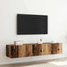 Dulap TV de perete Pe perete 2 pcs Lemn Vechi 80 x 35 x 31 cm - WALTI WALTI
