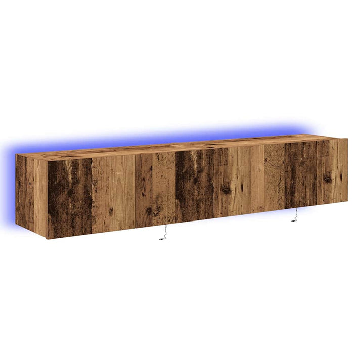Dulap TV de perete Pe perete 2 pcs Lemn Vechi 80 x 35 x 31 cm - WALTI WALTI