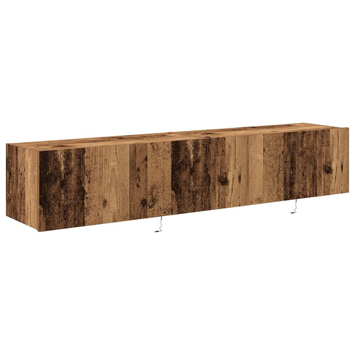 Dulap TV de perete Pe perete 2 pcs Lemn Vechi 80 x 35 x 31 cm - WALTI WALTI