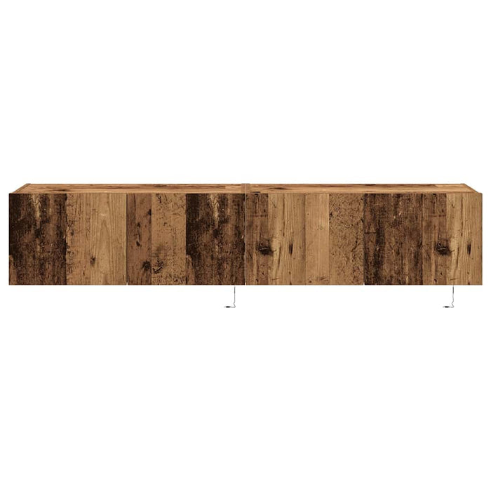 Dulap TV de perete Pe perete 2 pcs Lemn Vechi 80 x 35 x 31 cm - WALTI WALTI