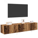 Dulap TV de perete Pe perete 2 pcs Lemn Vechi 80 x 35 x 31 cm - WALTI WALTI