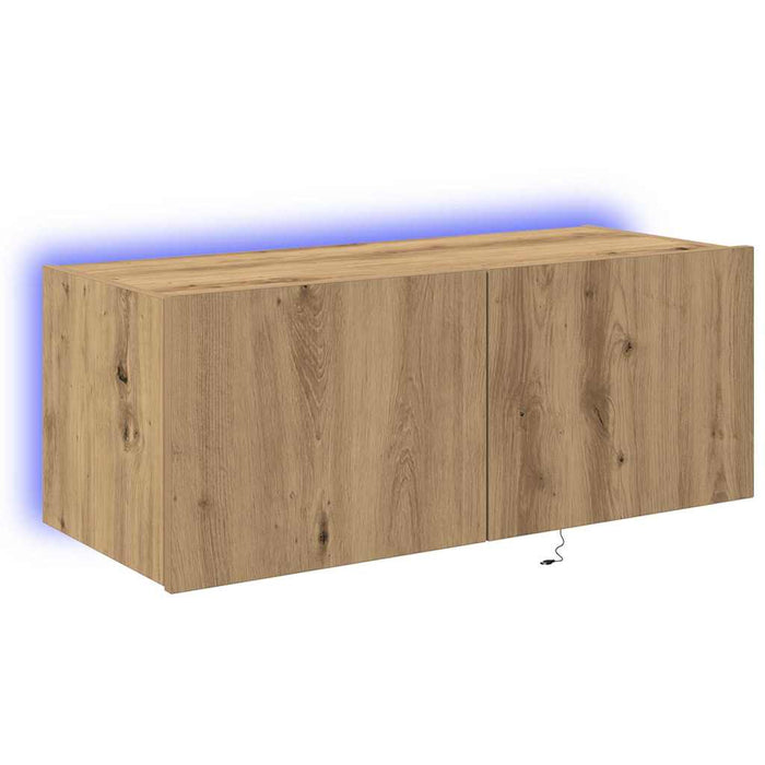 Dulap TV de perete Pe perete Stejar Artizanal 80 x 35 x 31 cm - WALTI WALTI
