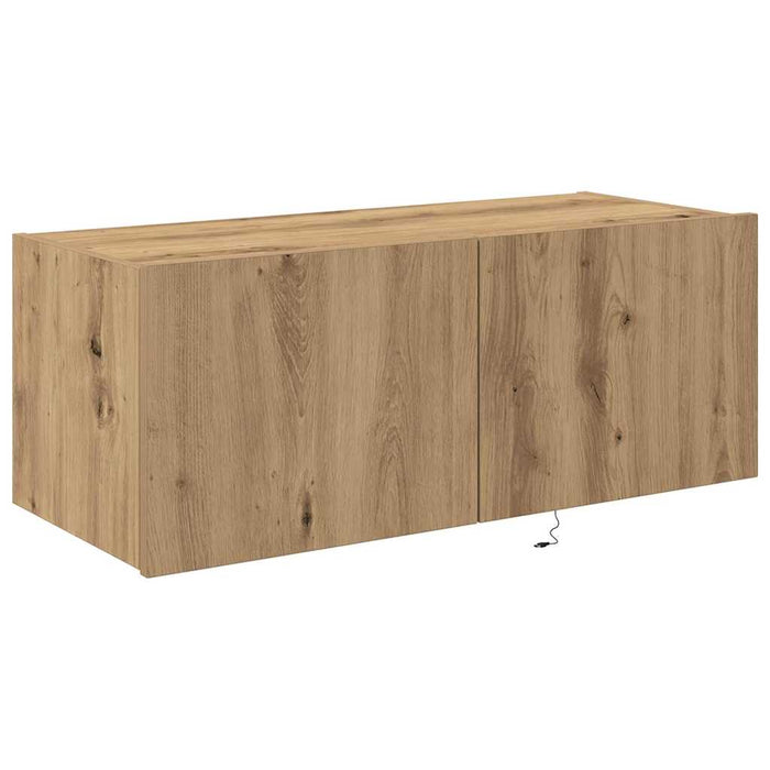 Dulap TV de perete Pe perete Stejar Artizanal 80 x 35 x 31 cm - WALTI WALTI