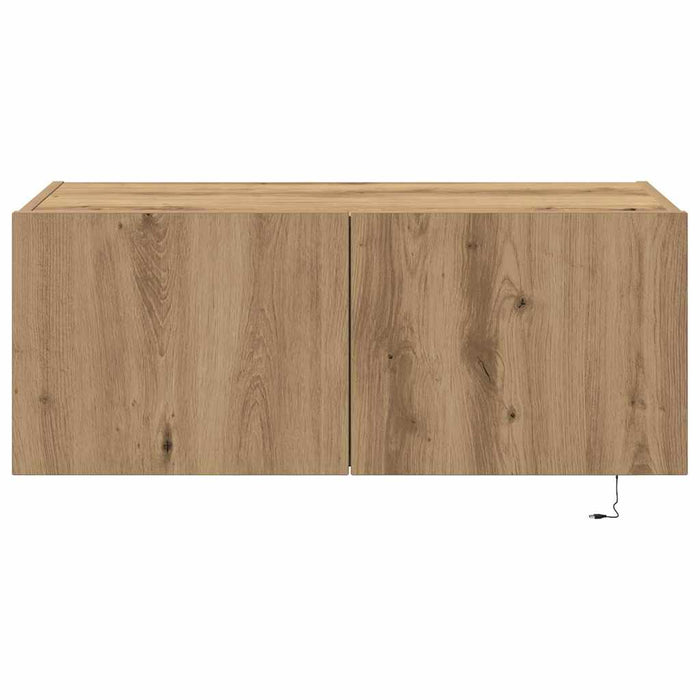Dulap TV de perete Pe perete Stejar Artizanal 80 x 35 x 31 cm - WALTI WALTI