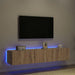 Dulap TV de perete 2 pcs Stejar Artizanal 80 x 35 x 31 cm - WALTI WALTI