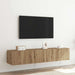 Dulap TV de perete 2 pcs Stejar Artizanal 80 x 35 x 31 cm - WALTI WALTI