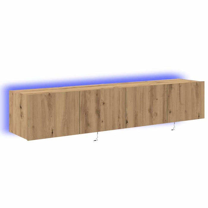 Dulap TV de perete 2 pcs Stejar Artizanal 80 x 35 x 31 cm - WALTI WALTI