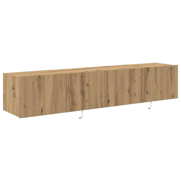 Dulap TV de perete 2 pcs Stejar Artizanal 80 x 35 x 31 cm - WALTI WALTI