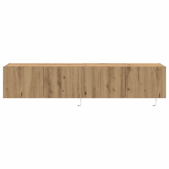 Dulap TV de perete 2 pcs Stejar Artizanal 80 x 35 x 31 cm - WALTI WALTI