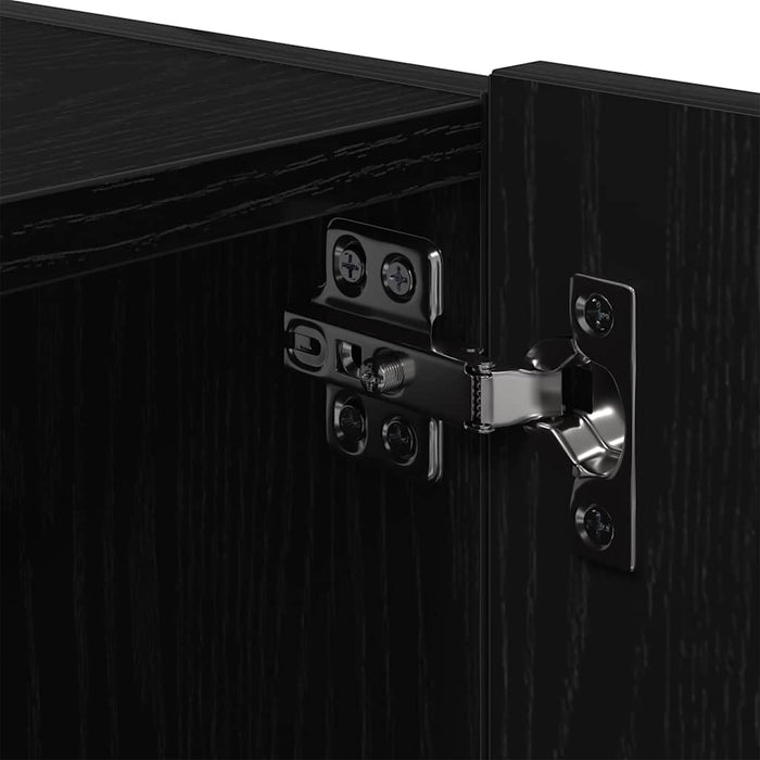 Dulap TV de perete Stejar Negru 80 x 35 x 31 cm Lemn compozit - WALTI WALTI