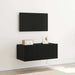 Dulap TV de perete Stejar Negru 80 x 35 x 31 cm Lemn compozit - WALTI WALTI