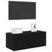 Dulap TV de perete Stejar Negru 80 x 35 x 31 cm Lemn compozit - WALTI WALTI