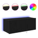 Dulap TV de perete Stejar Negru 80 x 35 x 31 cm Lemn compozit - WALTI WALTI