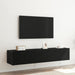 Dulap TV de perete Pe perete 2 pcs Stejar Negru 80 x 35 x 31 cm - WALTI WALTI