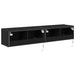 Dulap TV de perete Pe perete 2 pcs Stejar Negru 80 x 35 x 31 cm - WALTI WALTI