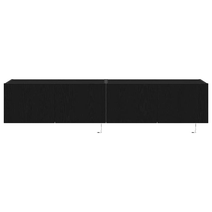 Dulap TV de perete Pe perete 2 pcs Stejar Negru 80 x 35 x 31 cm - WALTI WALTI