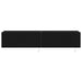 Dulap TV de perete Pe perete 2 pcs Stejar Negru 80 x 35 x 31 cm - WALTI WALTI