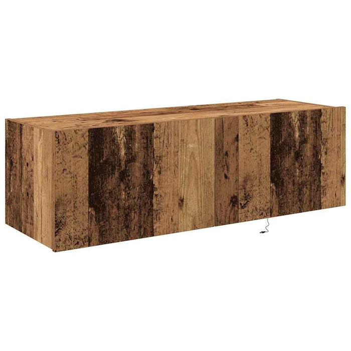 Dulap TV de perete Pe perete 2 pcs Lemn Vechi 100 x 35 x 31 cm - WALTI WALTI