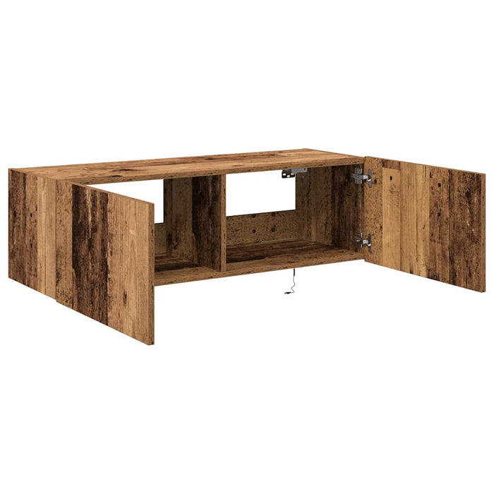 Dulap TV de perete Pe perete 2 pcs Lemn Vechi 100 x 35 x 31 cm - WALTI WALTI