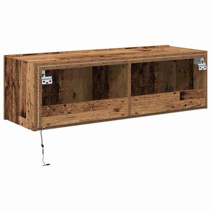 Dulap TV de perete Pe perete 2 pcs Lemn Vechi 100 x 35 x 31 cm - WALTI WALTI