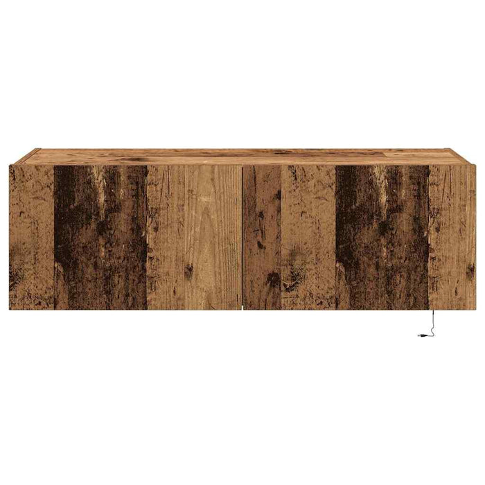 Dulap TV de perete Pe perete 2 pcs Lemn Vechi 100 x 35 x 31 cm - WALTI WALTI