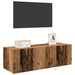Dulap TV de perete Pe perete 2 pcs Lemn Vechi 100 x 35 x 31 cm - WALTI WALTI