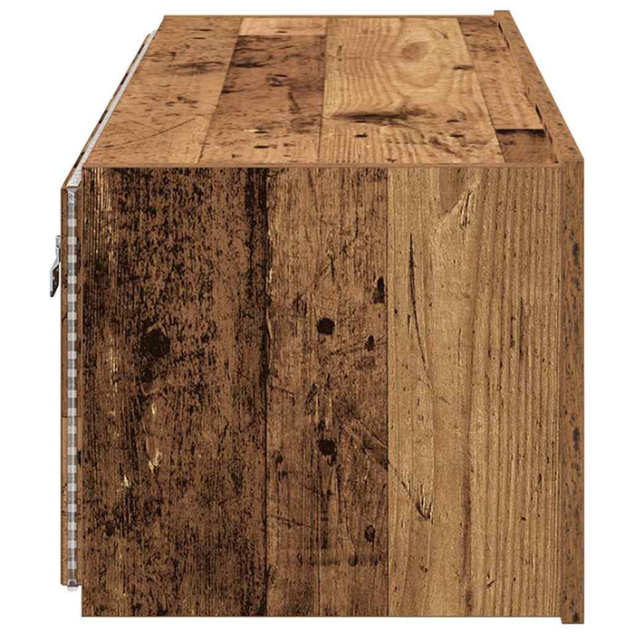 Dulap TV de perete Pe perete 2 pcs Lemn Vechi 100 x 35 x 31 cm - WALTI WALTI